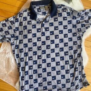 FARAH Men's Large Polo Shirt with Golf Print Large